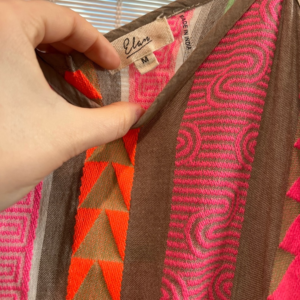 Elan Vibrant Pink, Orange, Green Maxi Dress - Picture 3 of 5